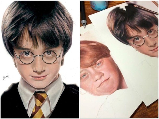 まるで写真。色鉛筆で描いたハリー・ポッターがリアルすぎる