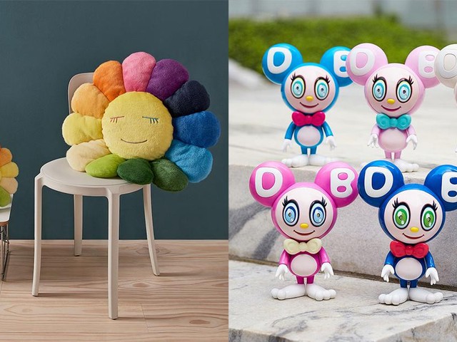 村上隆と「MOMA」がコラボ “フラワークッション”と“DOB君
