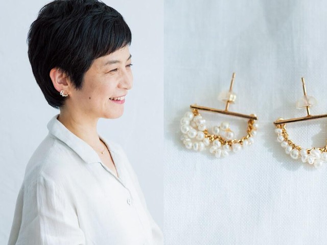 シュオ (shuo) ドロップパール ピアス シルバー K18コート　後藤由紀子 専用】シュオ shuo ドロップパールピアス - メルカリ