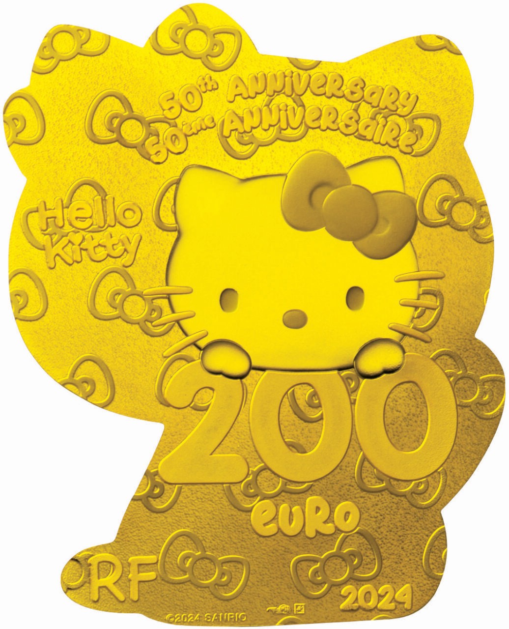 2024 フランス ハローキティ 50周年 5 ユーロ プルーフ金貨