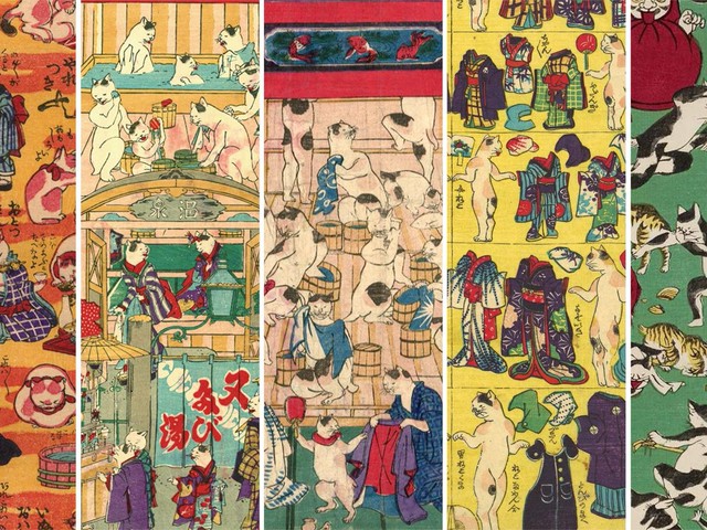 日本人は昔から擬人化好き♡猫を擬人化させたキュートな浮世絵 日本人は昔から擬人化好き♡猫を擬人化させたキュートな浮世絵