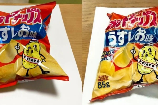 ポテトチップスが「2袋」あります 片方はイラスト、どっちが本物