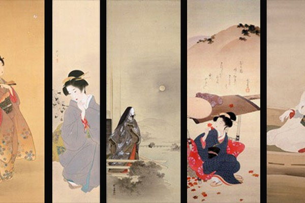 日本画 女性 着物 日本の絵212 日本画 女性 着物 日本の絵212