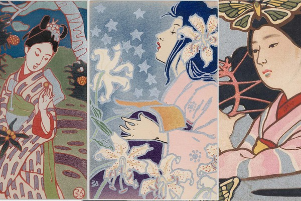 中沢弘光、踊りの前、希少画集より、新品額装付 n600x400