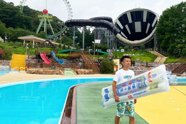 東京サマーランドで揖保乃糸フロートに乗って流しそうめん体験してみる